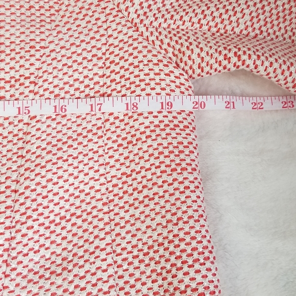 Classiques Entier Red Tweed Petite Lrg Moto Blazer Office Jacket Zip Ope… - Picture 7 of 12